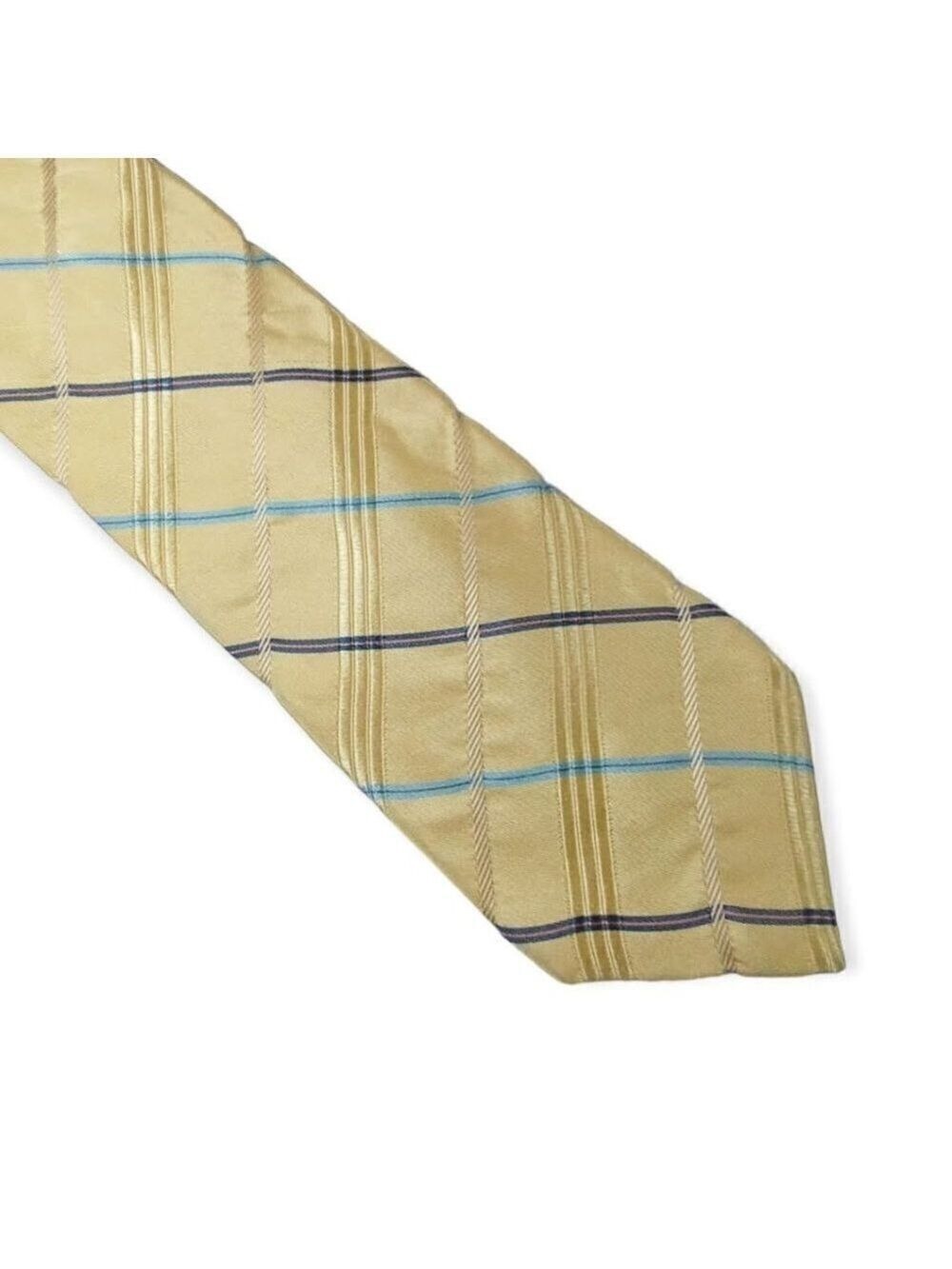 Tommy Hilfiger Y2K Inspired Yellow Striped Silk Tie